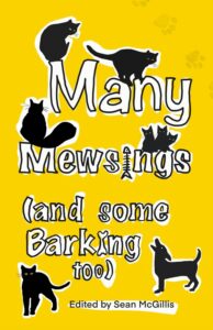 Yellow and black book cover. Many Mewsing