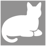 Outline of a cat lying down
